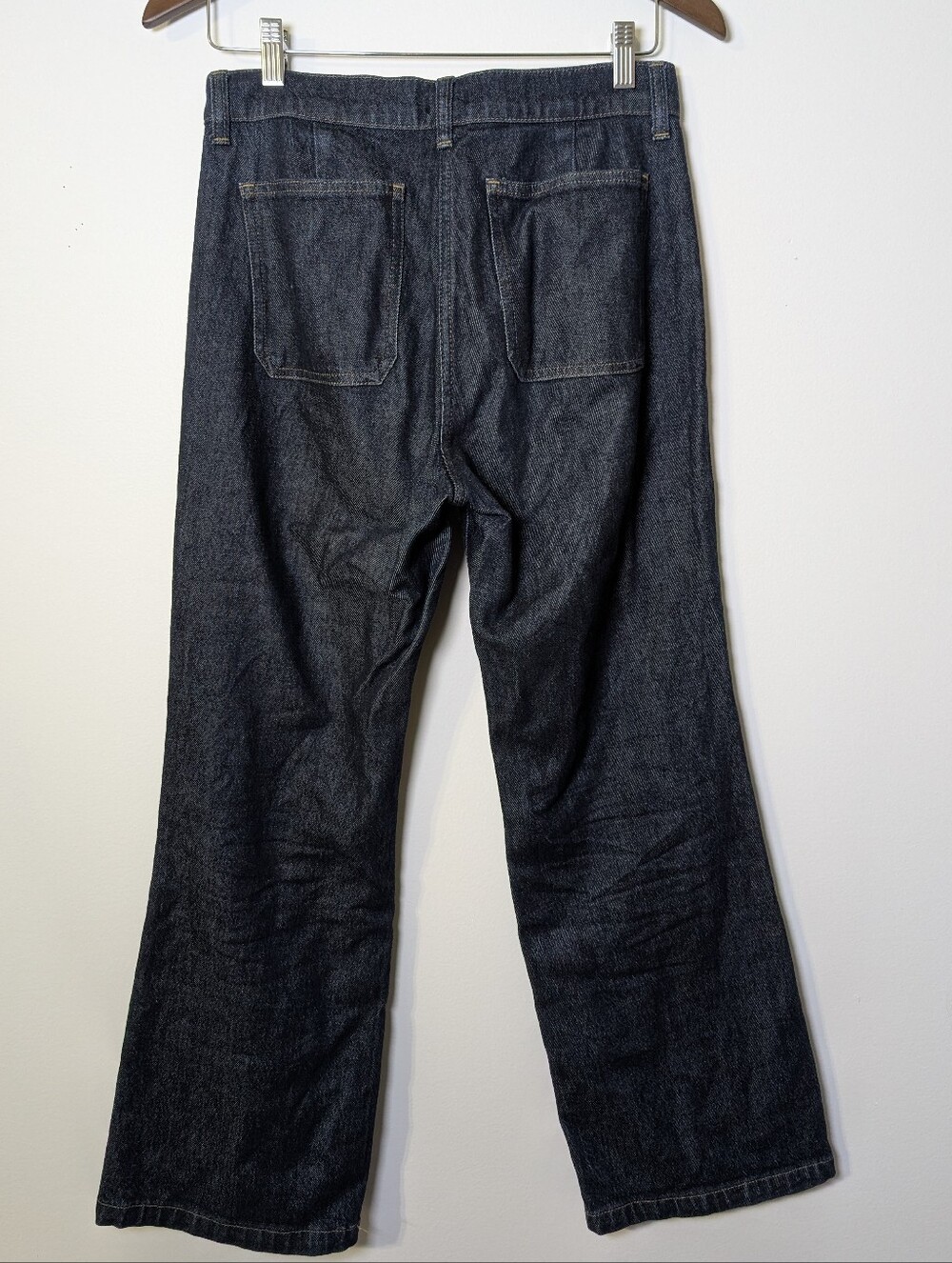 J.Crew High Rise Kickout Jeans 25 Dark Wash Sailor Patch Pocket Stretch Denim - Picture 7 of 7